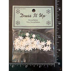 Dress It Up Tiny Snowflakes Embellishments For Crafts & Decorations